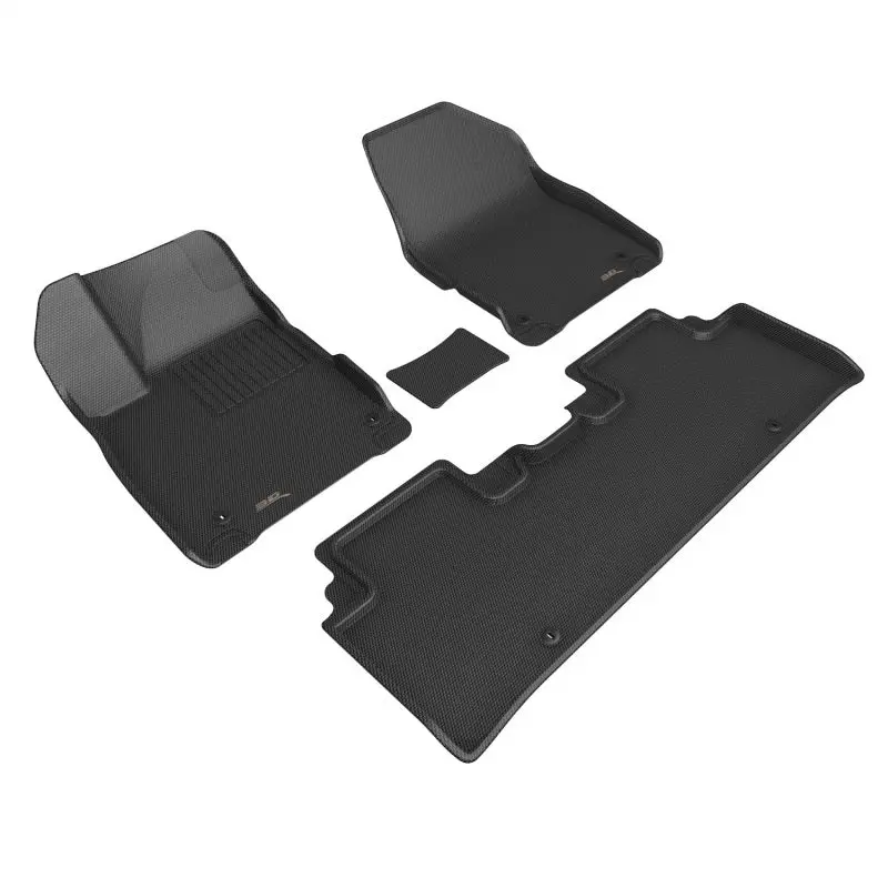 3D Maxpider 2022 Kia Ev6 Kagu 1St & 2Nd Row Floormat - Black 1