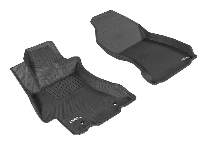 3D Maxpider 2012-2019 Subaru Impreza/Xv Crosstrek/Wrx/Sti Kagu 1St Row Floormat - Black 1
