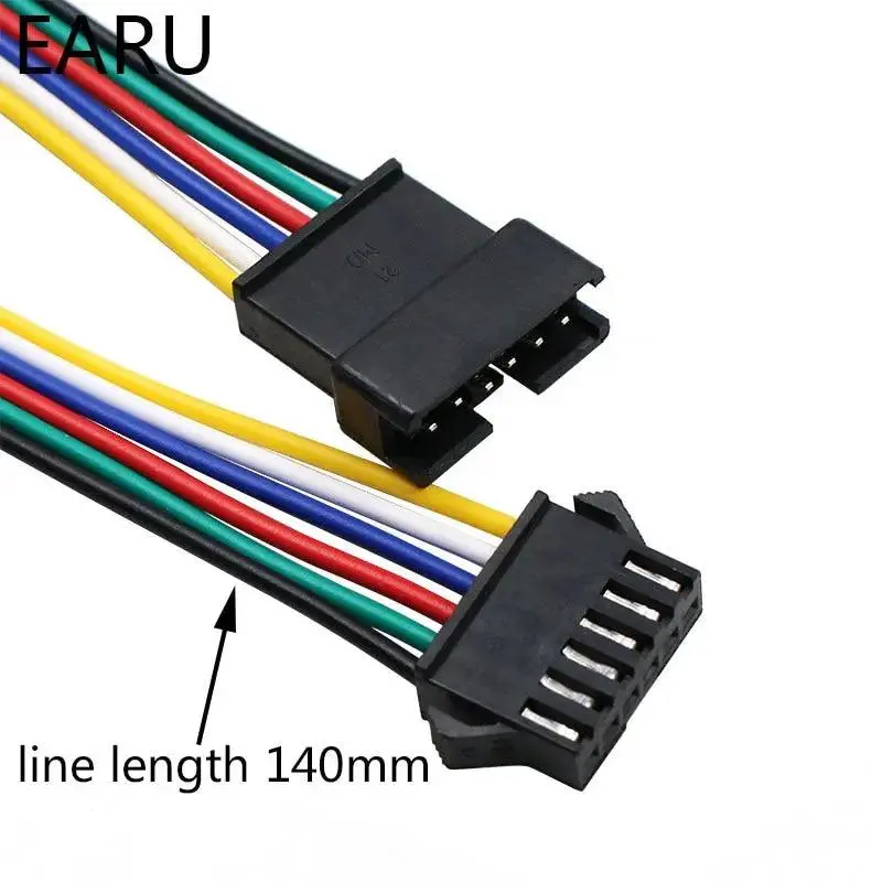 Earu- 10Pairs 15Cm Jst Sm 2P 3P 4P 5P 6P Plug Socket| Male To Female 2