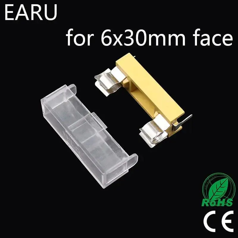 10Pcs Panel Mount Pcb For 6*30Mm Glass Tube Fuse Holder 1