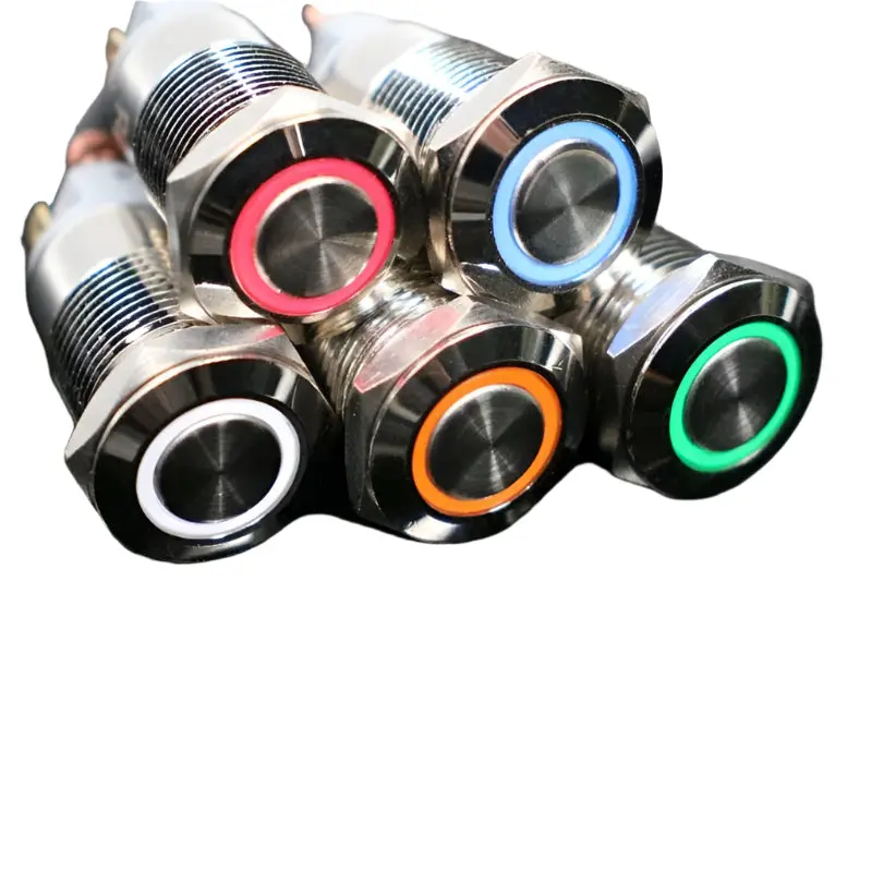 Earu- 12Mm Waterproof Latching Metal Push Button Switch 1