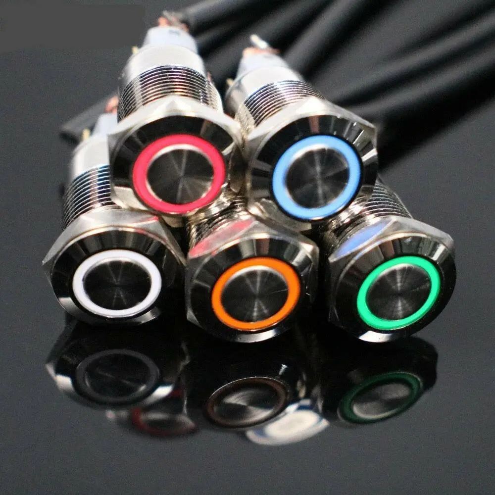 Earu- 12Mm Waterproof Momentary Metal Doorbell Bell Horn Push Button 1