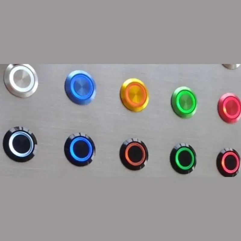 Earu- 1No 1Nc 25Mm Metal Stainless Steel Led Push Button| 3V To 380V Optional 6