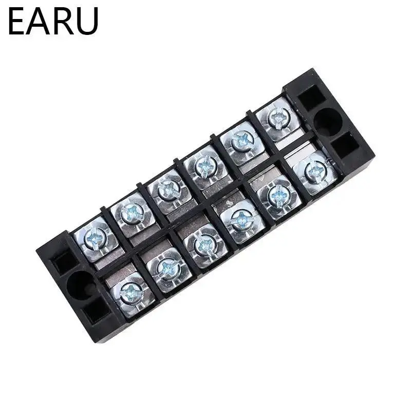 1Pc 25A 600V Dual Row Barrier Screw Tb Series Terminal Block| 3 4 5 6 8 10 12 Positions 3