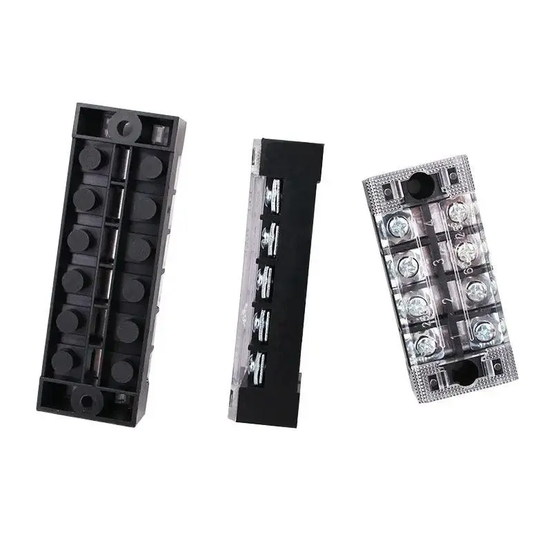 1Pc 25A 600V Dual Row Barrier Screw Tb Series Terminal Block| 3 4 5 6 8 10 12 Positions 4