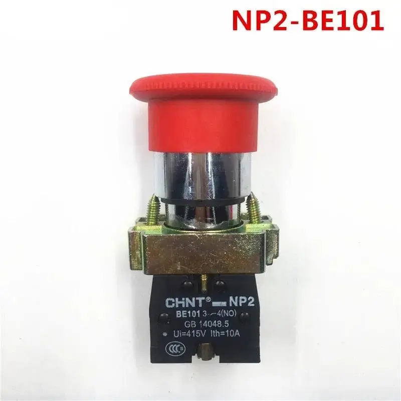 Earu- 1Pc Np2-Be101 Nc No Momentary Latching 22Mm Stop Push Button 1
