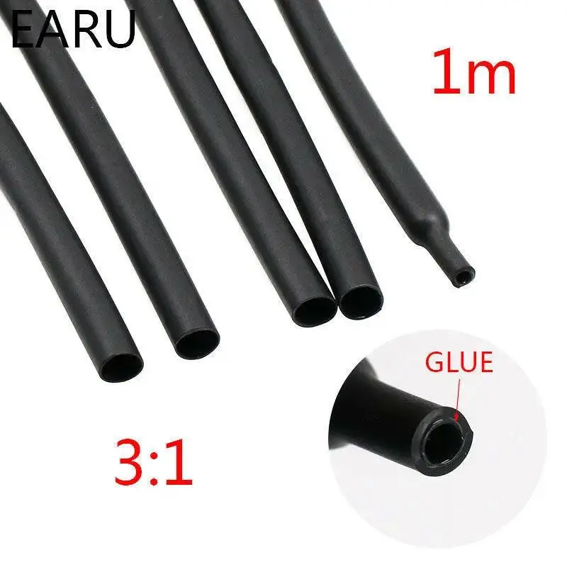 3:1 Heat Shrink Tube With Glue|  1.6/2.4/3.2/4.8/6.4/7.9/9.5/12.7Mm 1M/Lot 1
