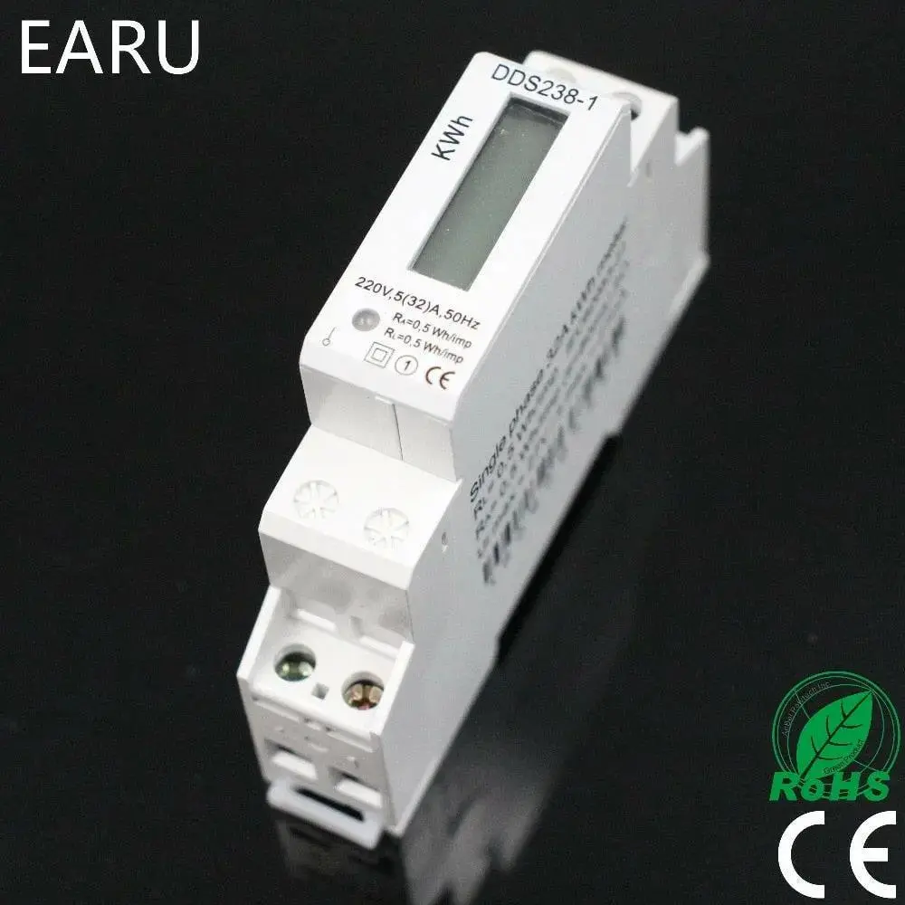 5(32)A 220V 50Hz Single Phase Din-Rail Kwh Watt Meter 1