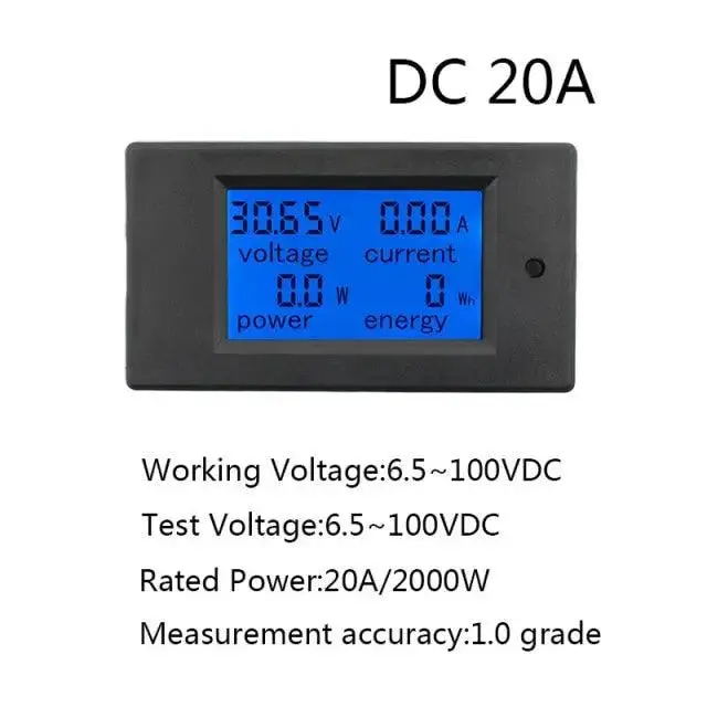 Dc 6.5-100V 0-100A 0-20A Lcd Display Digital Multimeter With Current Shunt 2