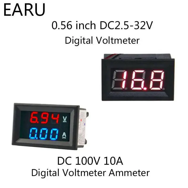 Dc100v 10A Voltage Current Meter Gauge Tester For Car 1