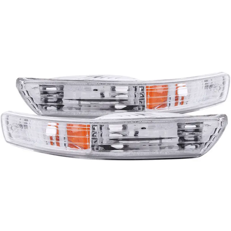 Anzo 1998-2001 Acura Integra Euro Parking Lights Chrome W/ Amber Reflector 2