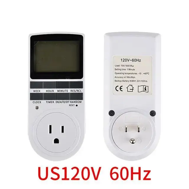 Electronic Digital Timer 24 Hour Cyclic| Eu Uk Au Us Br Fr Plug Optional 6