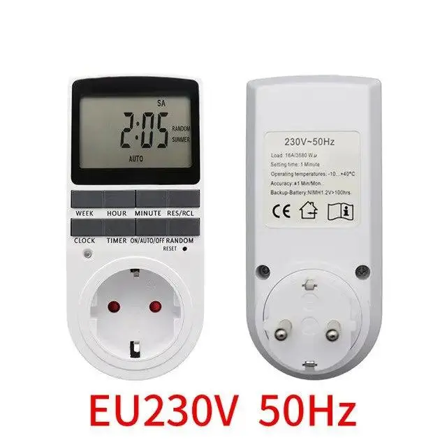 Electronic Digital Timer 24 Hour Cyclic| Eu Uk Au Us Br Fr Plug Optional 4