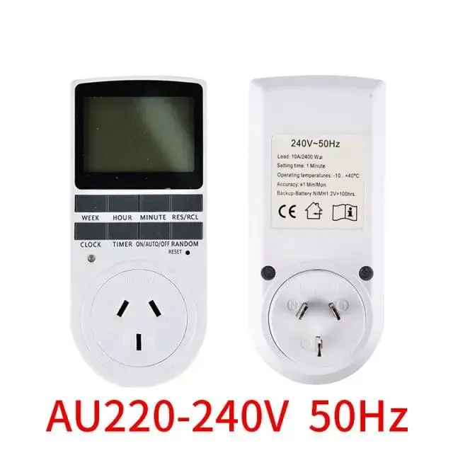 Electronic Digital Timer 24 Hour Cyclic| Eu Uk Au Us Br Fr Plug Optional 7