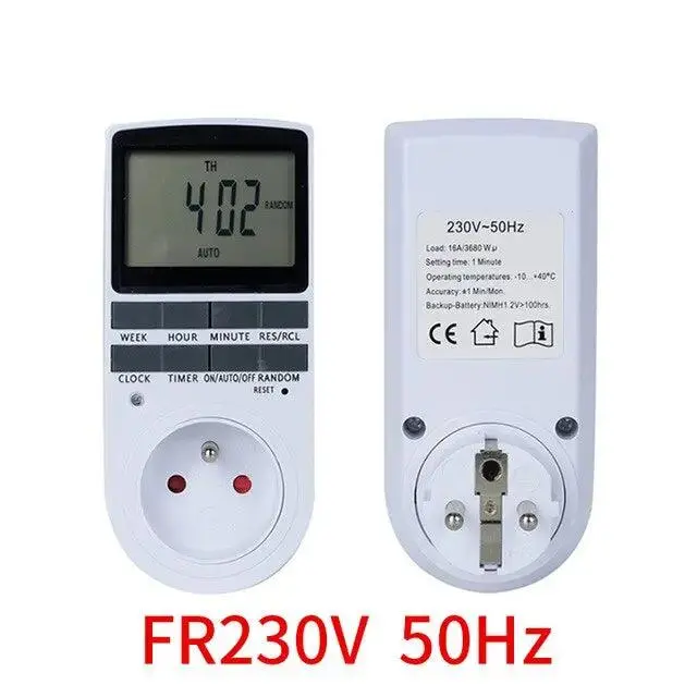 Electronic Digital Timer 24 Hour Cyclic| Eu Uk Au Us Br Fr Plug Optional 6