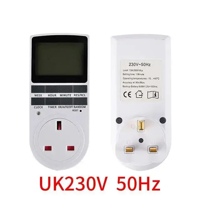 Electronic Digital Timer 24 Hour Cyclic| Eu Uk Au Us Br Fr Plug Optional 7