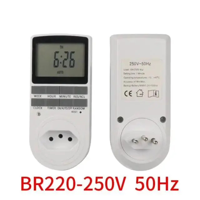 Electronic Digital Timer 24 Hour Cyclic| Eu Uk Au Us Br Fr Plug Optional 3