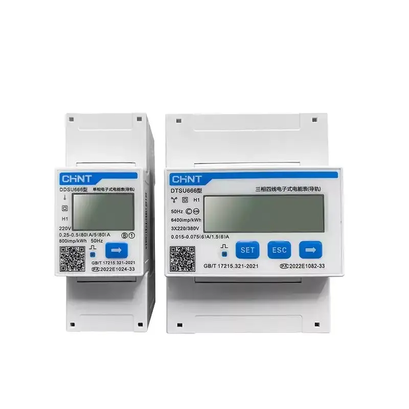 Chint Ddsu/Dtsu666 Single & Three-Phase Din Rail Smart Energy Meter 1