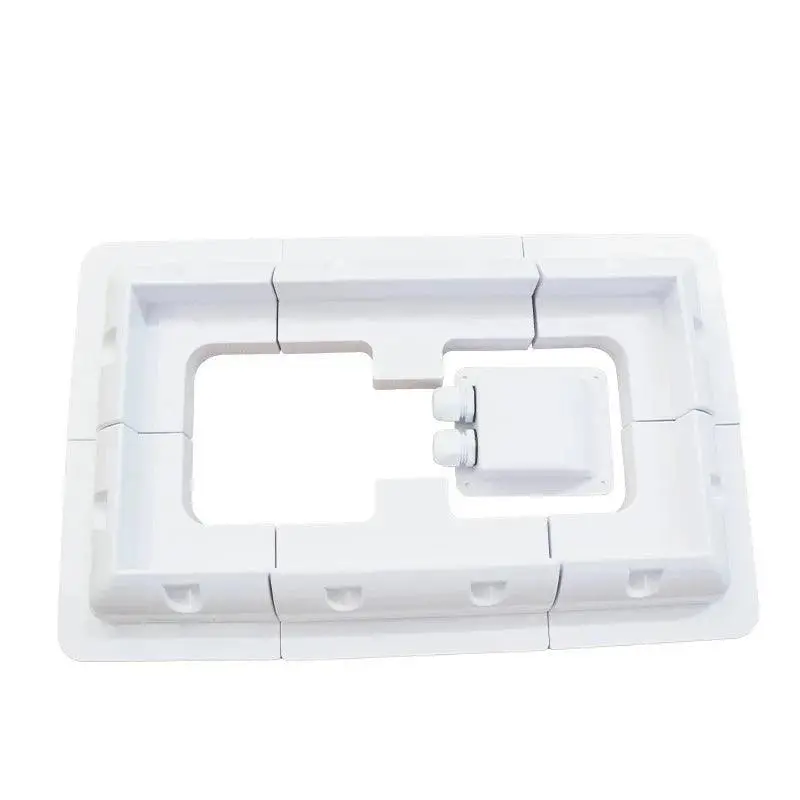 Eu Rv Top Roof Solar Panel Mounting Fixing Bracket Kit Wire Box Abs Supporting Holder For Caravans Camper Boat Yacht Motorhome 1