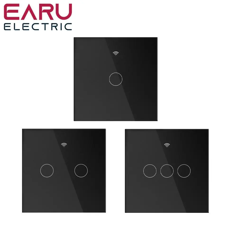 EU Tuya Wi-Fi Smart Light Switch – Glass Touch Panel, Neutral-Wire-Free Design Compatible with Google Home & Alexa - Image 5