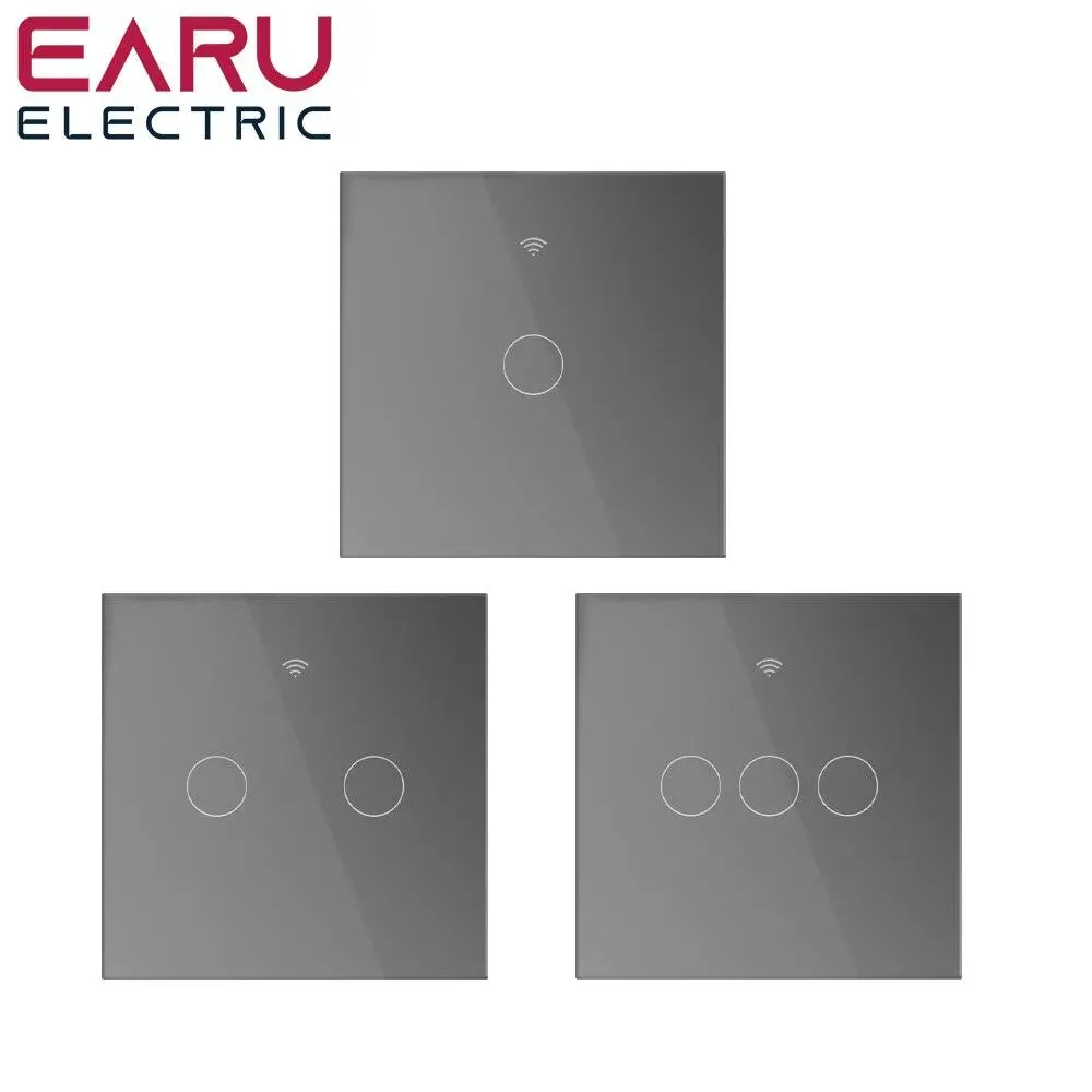 EU Tuya Wi-Fi Smart Light Switch – Glass Touch Panel, Neutral-Wire-Free Design Compatible with Google Home & Alexa - Image 7