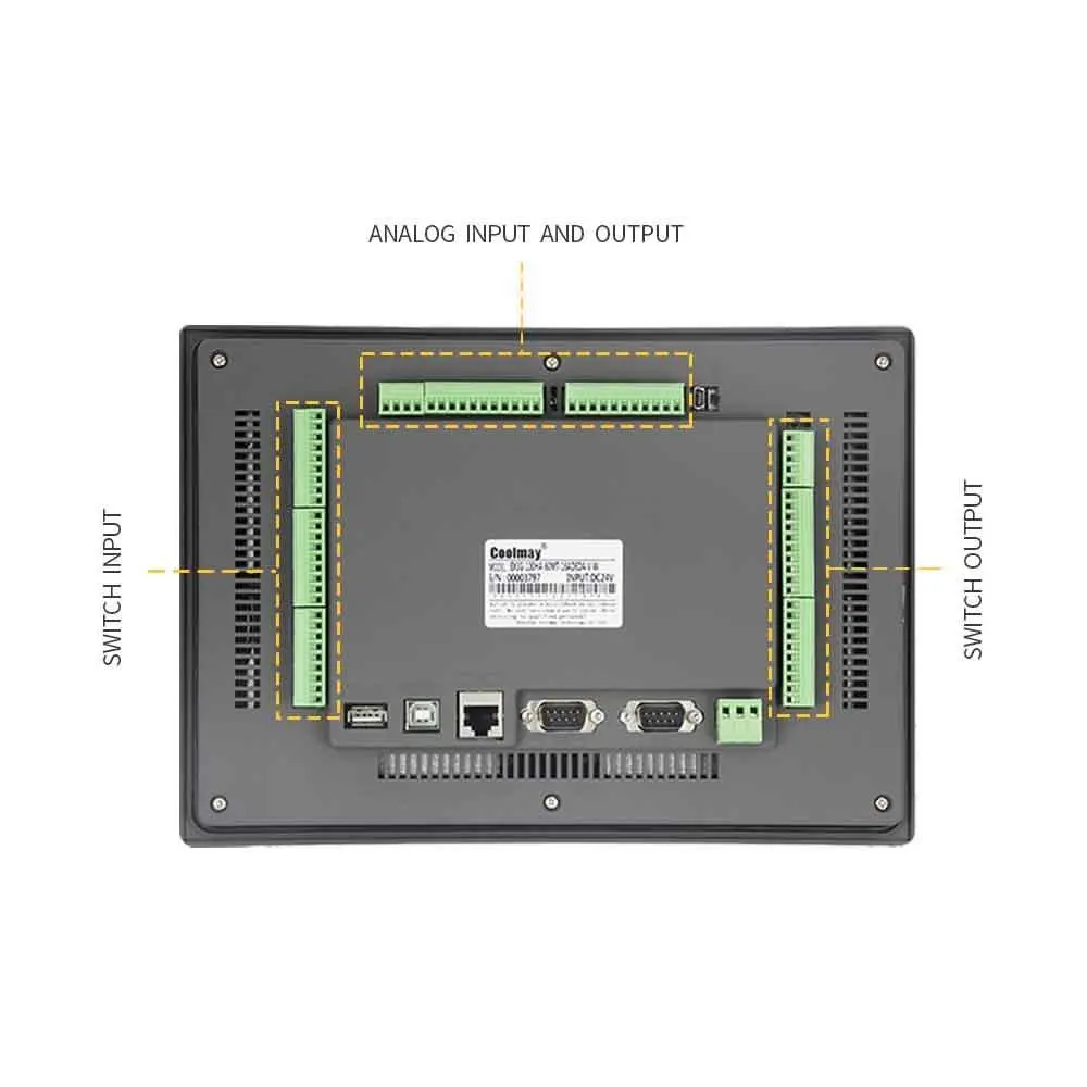 Ex3g-100Ha | 24Di 24Do Transistor Integrated Hmi Plc All In One 1