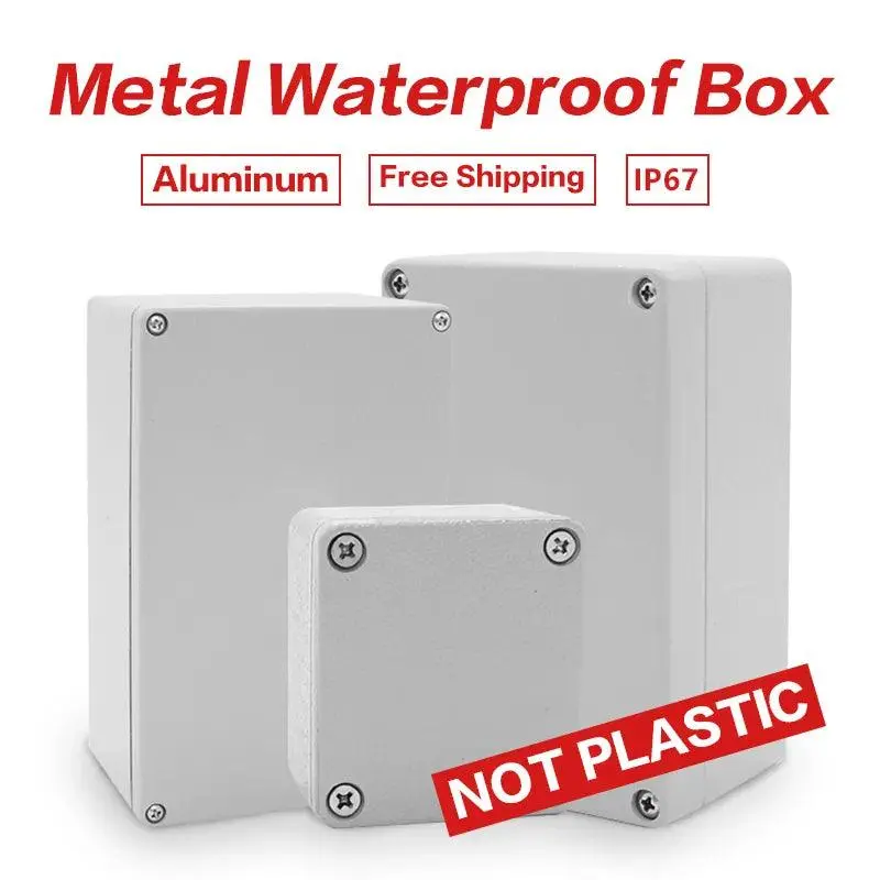 Explosion-Proof Waterproof Aluminum Enclosure Box Electronic Ip68 Project Instrument Case Project Box Outdoor Junction Housing 1