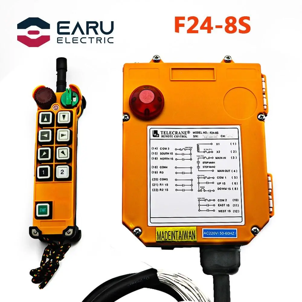 F24-8S Taiwan Single Speed Remote Control Crane Wireless Remote Control Industrial 380V 220V 12V 24V 1