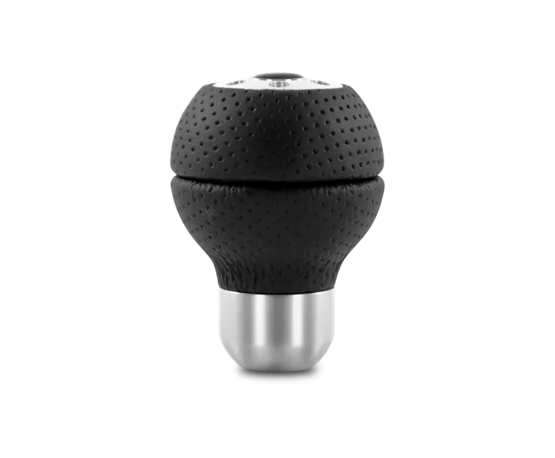 Momo Race Shift Knob - Black Airleather, Aluminum Insert 1