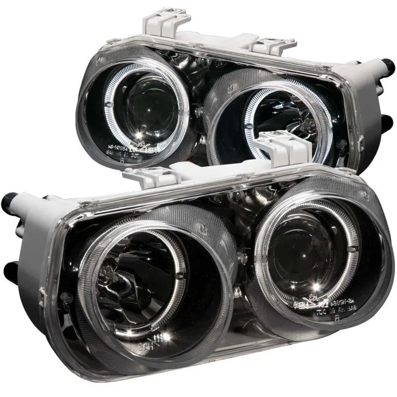Anzo 1994-1997 Acura Integra Projector Headlights W/ Halo Black 1