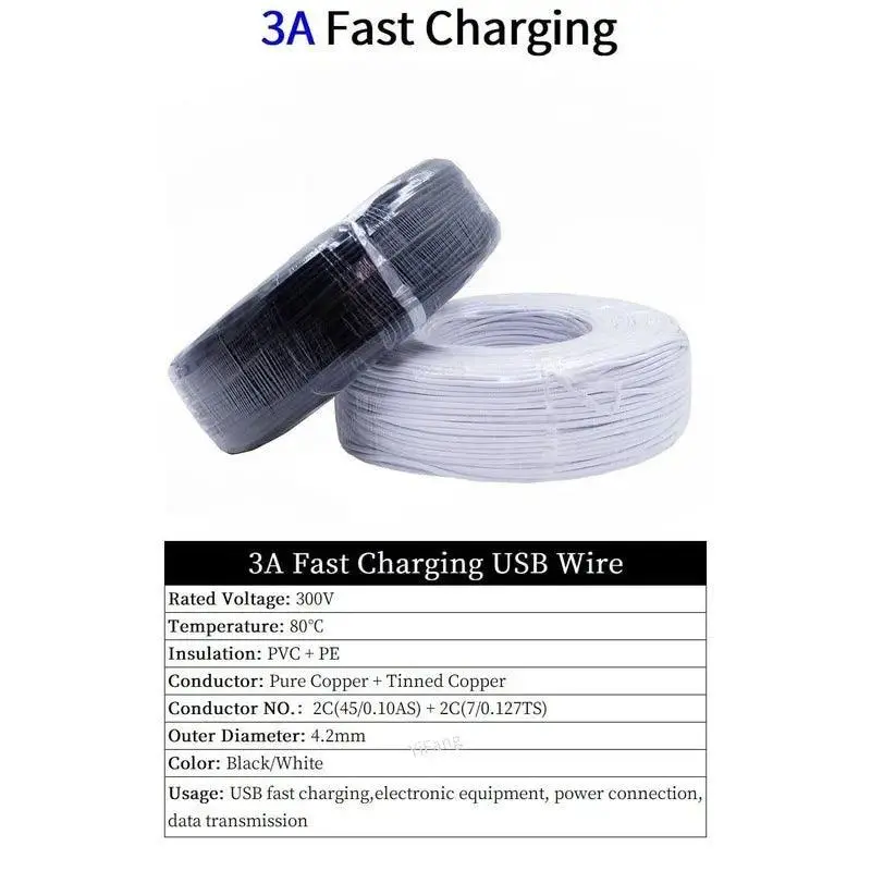 Fast Charging Wire Diy Repair Connector| 1M-10M Optional 2