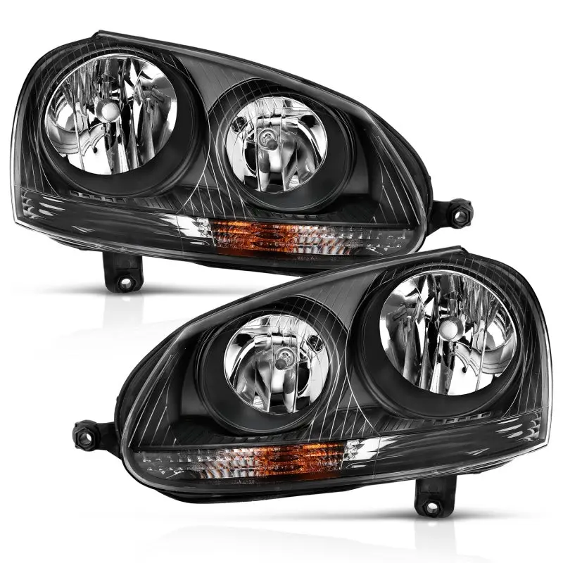 Anzo 2006-2009 Volkswagen Us Rabbit Crystal Headlight Black (Halogen Only) 2