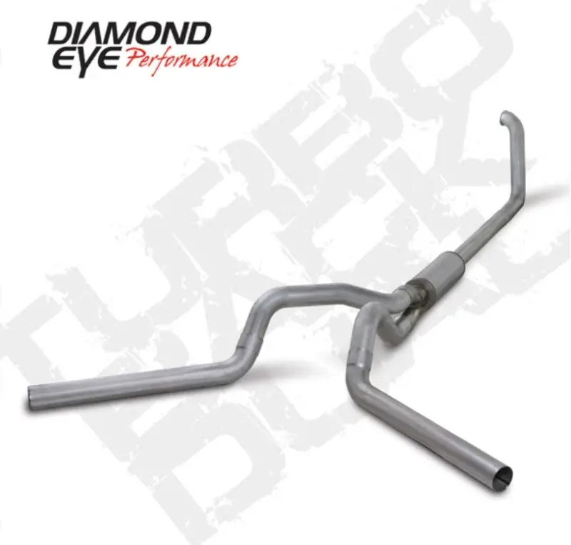 Diamond Eye Kit 4In Turbo Back Dual Al: 00-03 Ford 7.3L F250/F350 1