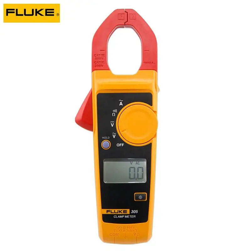 Fluke 302+ Clamp Meter Multi-Function Digital Ac Current Resistance Dmm Ac/Dc F303 F305 3