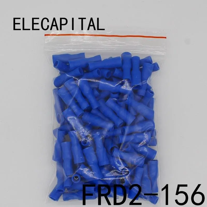 Frd2-156 Frd2.5-156 100Pcs Bullet Shaped Female Insulating Joint Wire Connector Electrical Crimp Terminal Awg16-14 Frd 1