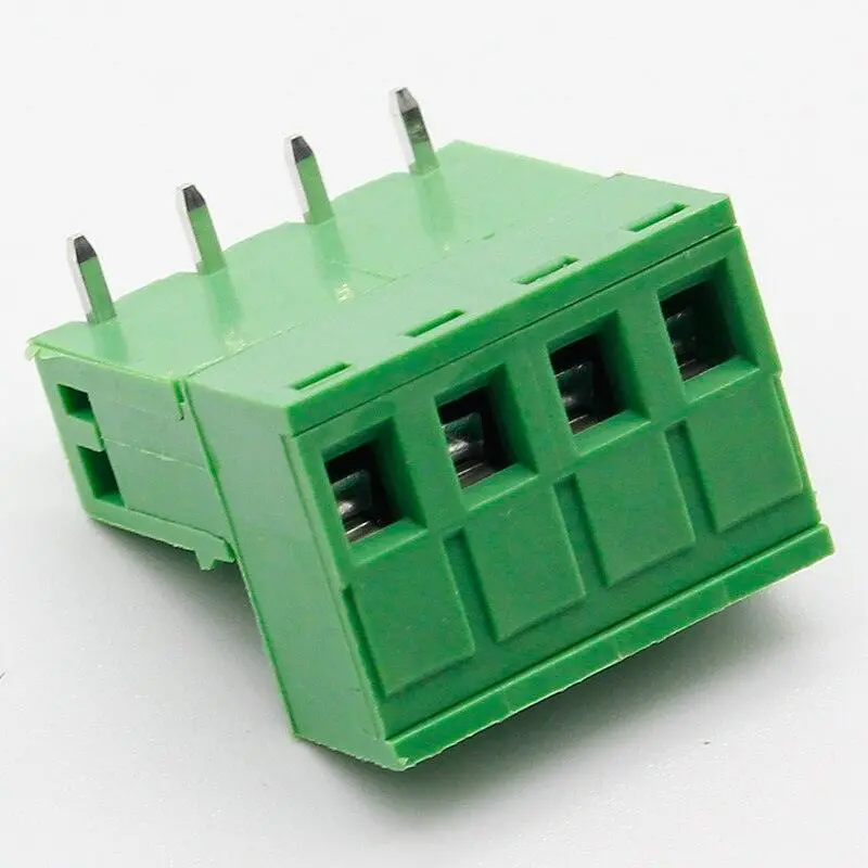 Free Shipping 10 Sets Ht5.08 4Pin Right Angle Terminal Plug Type 300V 10A 5.08Mm Pitch Connector Pcb Screw Terminal Block 2