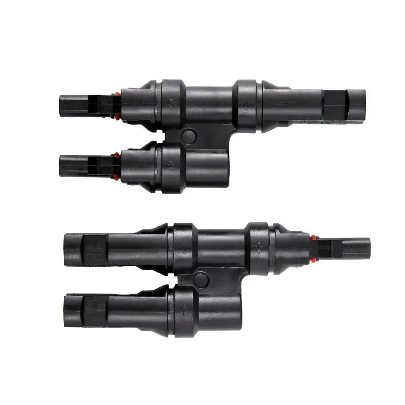 Free Shipping Ip67 2 To 1 T Branch Pv Connector Solar Stecker Mmf+Ffm Solar Panel Connectors  Pv Combiner Box 2 In 1 Out 1