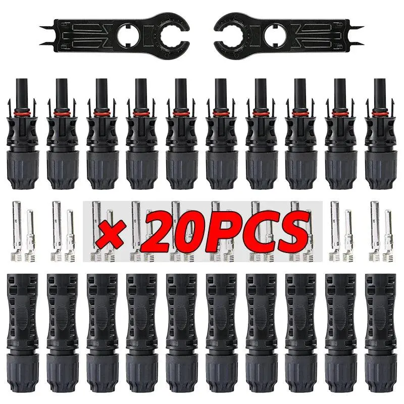 Free Shipping Pv Solar Connector Stecker Kit For 1500V30a Solar Panel Cable Branch Dc Connectors Connect Tool Crimping Pliers 3