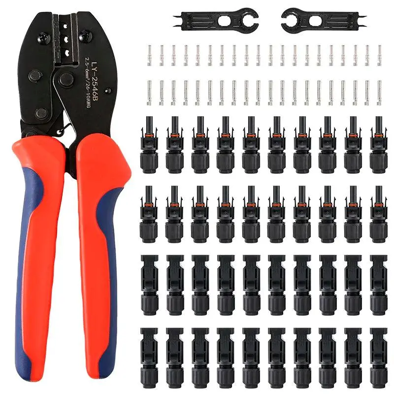 Free Shipping Pv Solar Connector Stecker Kit For 1500V30a Solar Panel Cable Branch Dc Connectors Connect Tool Crimping Pliers 2