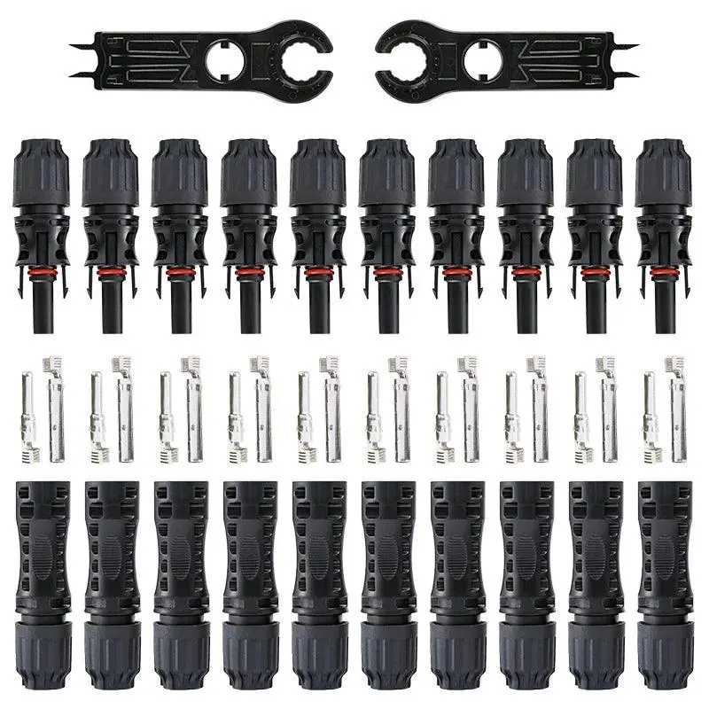 Free Shipping Pv Solar Connector Stecker Kit For 1500V30a Solar Panel Cable Branch Dc Connectors Connect Tool Crimping Pliers 3
