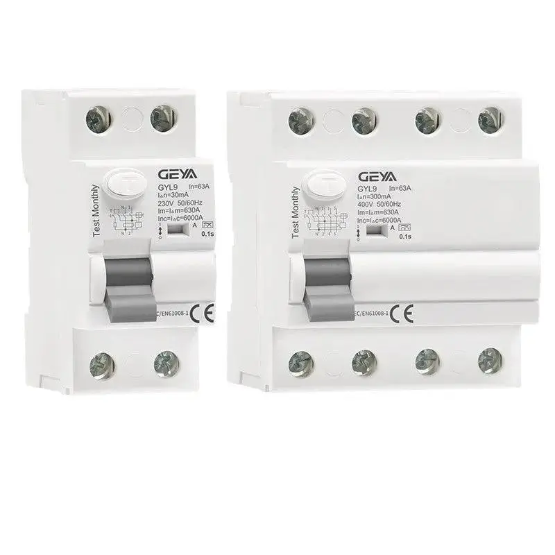 Geya- Type A Rcd Residual Current Circuit Breaker/ 2 Pole 40A 63A 1