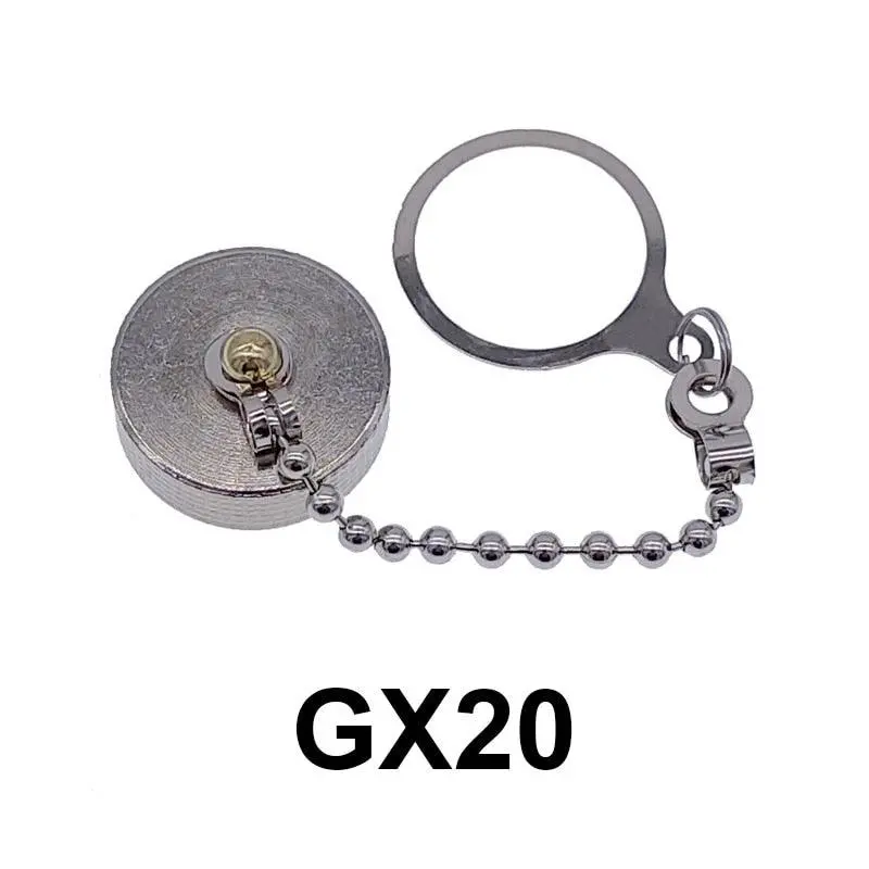 Gx12 Gx16 Gx20 Aviation Connector Plug Cover Waterproof Dust Metal Cap Circular Connector Protective Sleeve 3