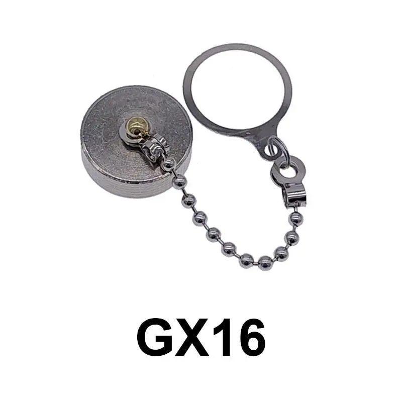 Gx12 Gx16 Gx20 Aviation Connector Plug Cover Waterproof Dust Metal Cap Circular Connector Protective Sleeve 3