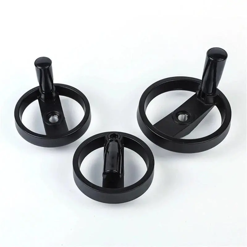 Handwheel With Revolving Grip Double Spoke Nylon Hand Wheel For Machine Tool Ali88 100 125 200Mm Solid Aluminium Alloy Foldable 1