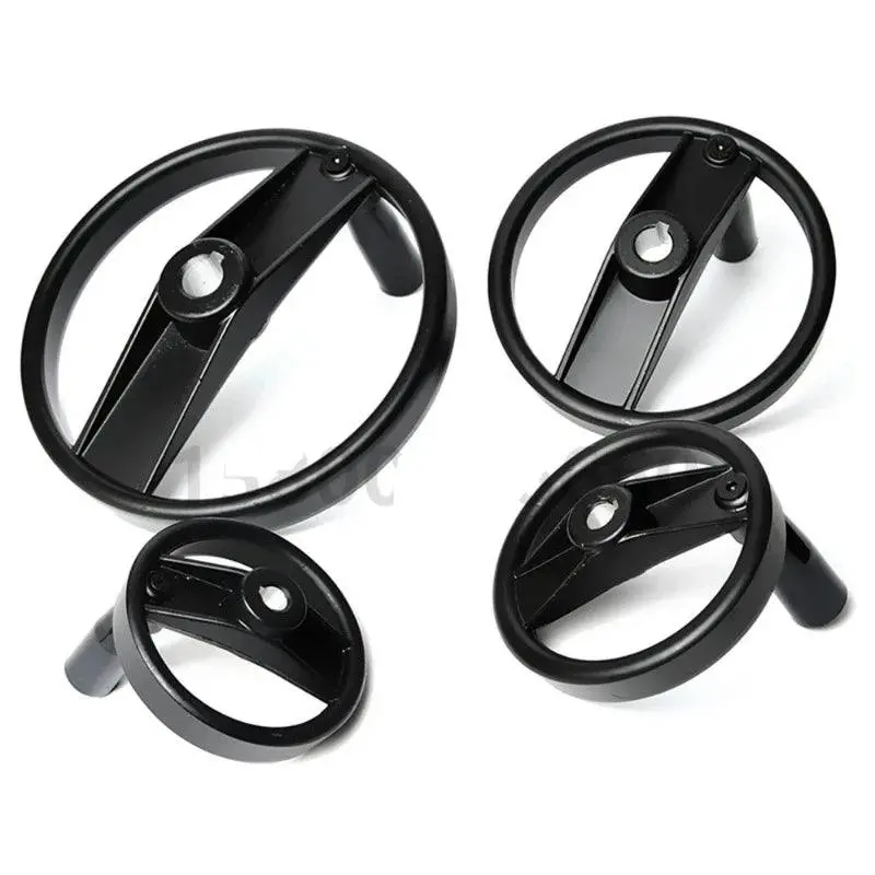 Handwheel With Revolving Grip Double Spoke Nylon Hand Wheel For Machine Tool Ali88 100 125 200Mm Solid Aluminium Alloy Foldable 2