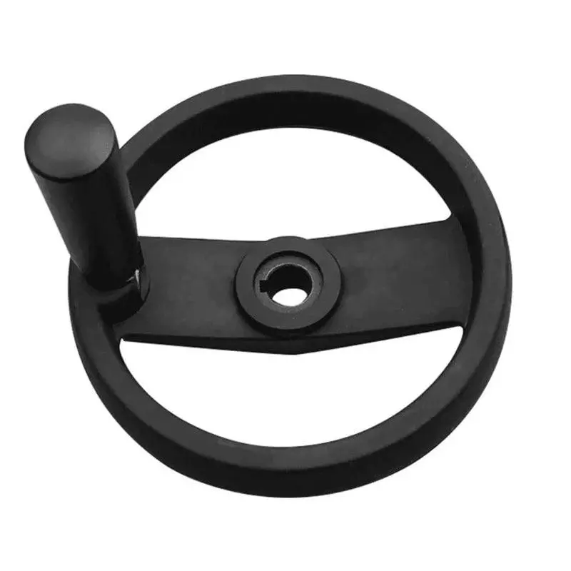 Handwheel With Revolving Grip Double Spoke Nylon Hand Wheel For Machine Tool Ali88 100 125 200Mm Solid Aluminium Alloy Foldable 5