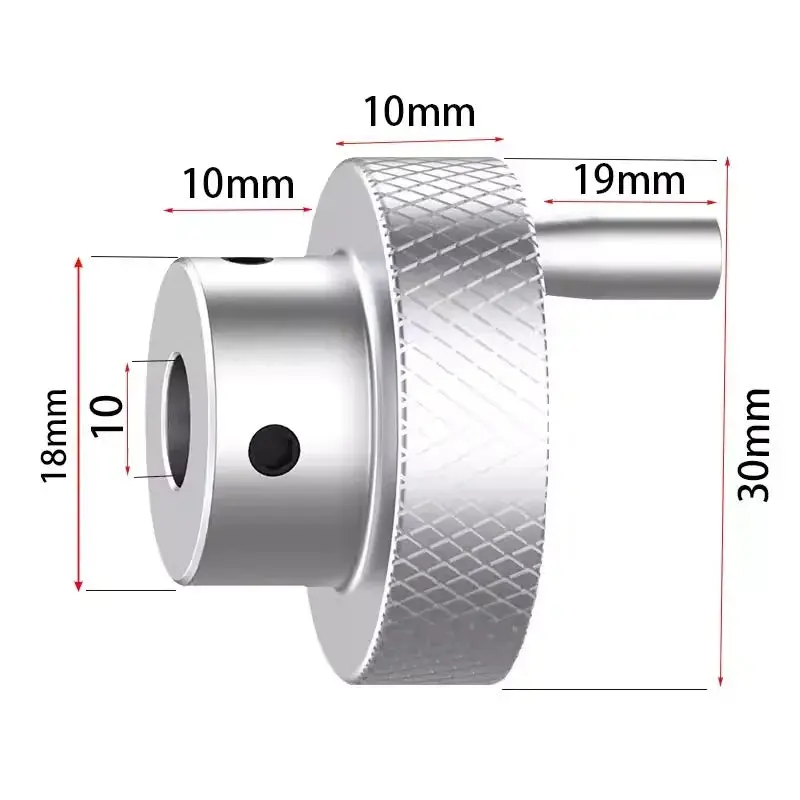 Aluminum Alloy Knurled Handwheel 50/60/80Mm 16