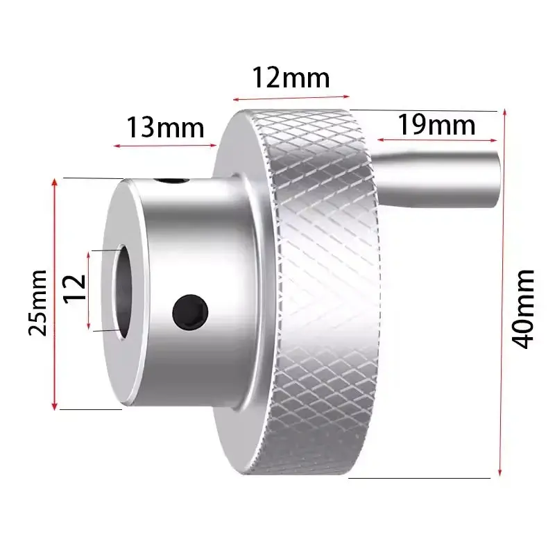 Aluminum Alloy Knurled Handwheel 50/60/80Mm 23