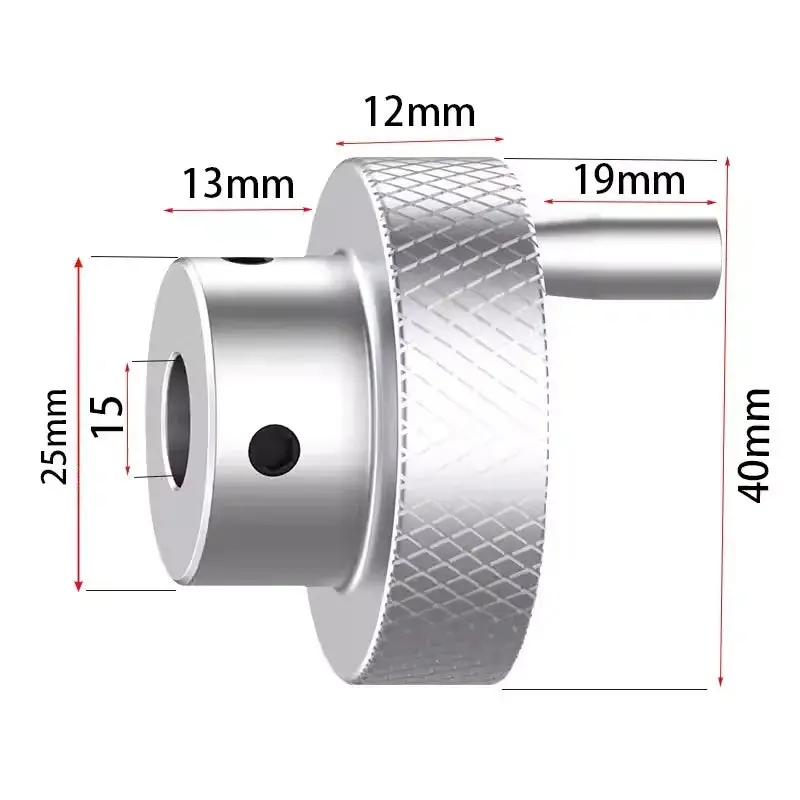 Aluminum Alloy Knurled Handwheel 50/60/80Mm 25