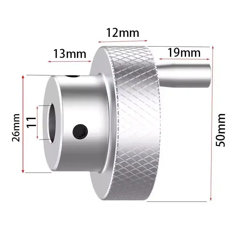 Aluminum Alloy Knurled Handwheel 50/60/80Mm 30